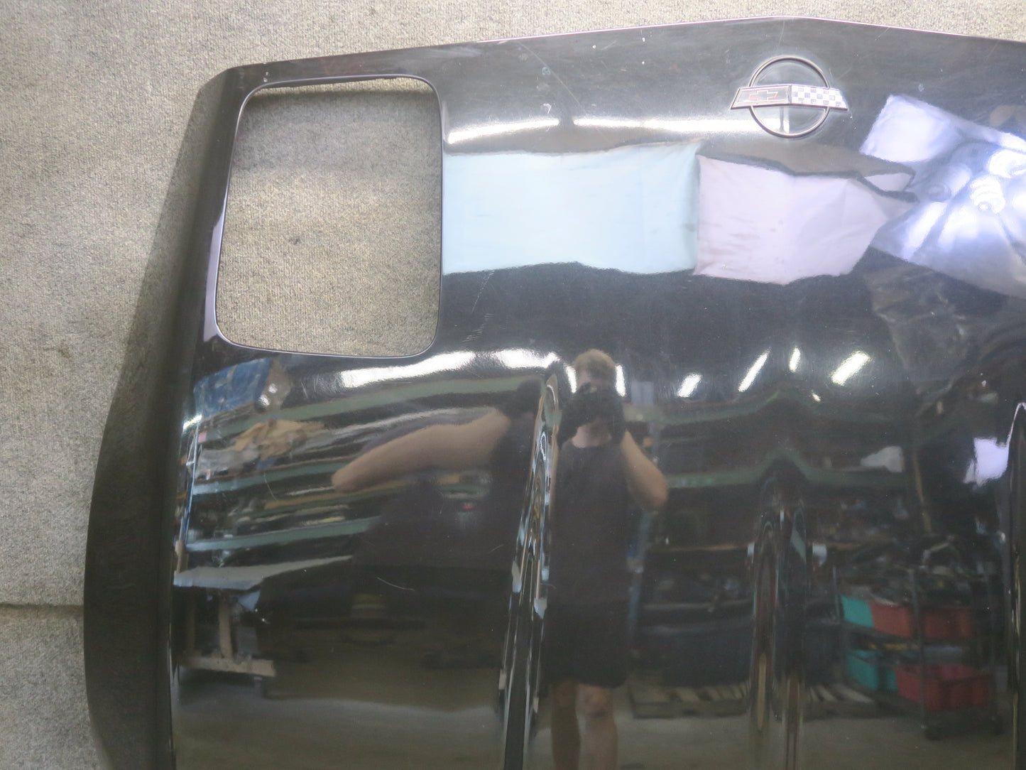 88-96 Chevrolet Corvette C4 Front Hood Bonnet Shell Panel Black OEM