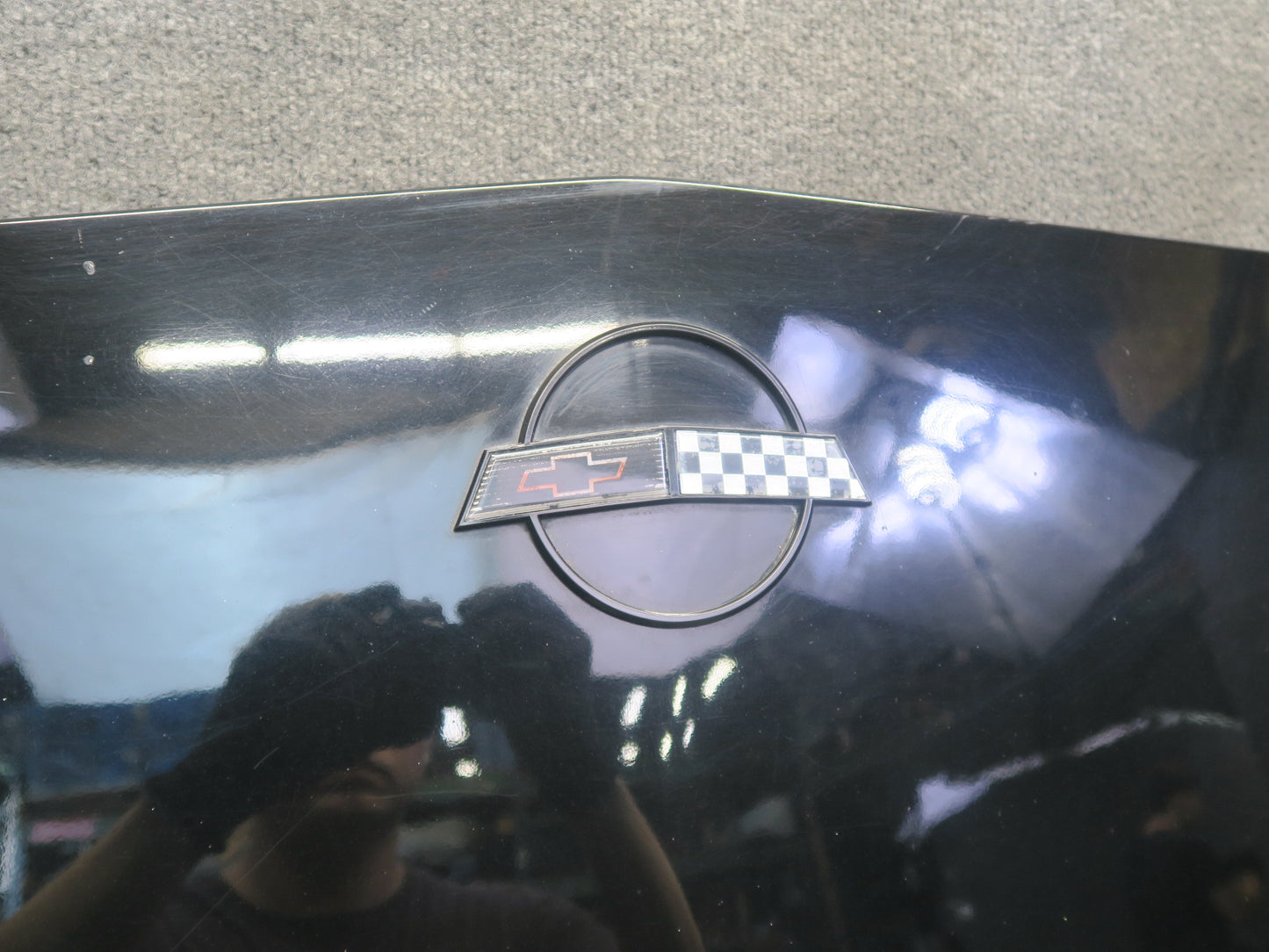 88-96 Chevrolet Corvette C4 Front Hood Bonnet Shell Panel Black OEM