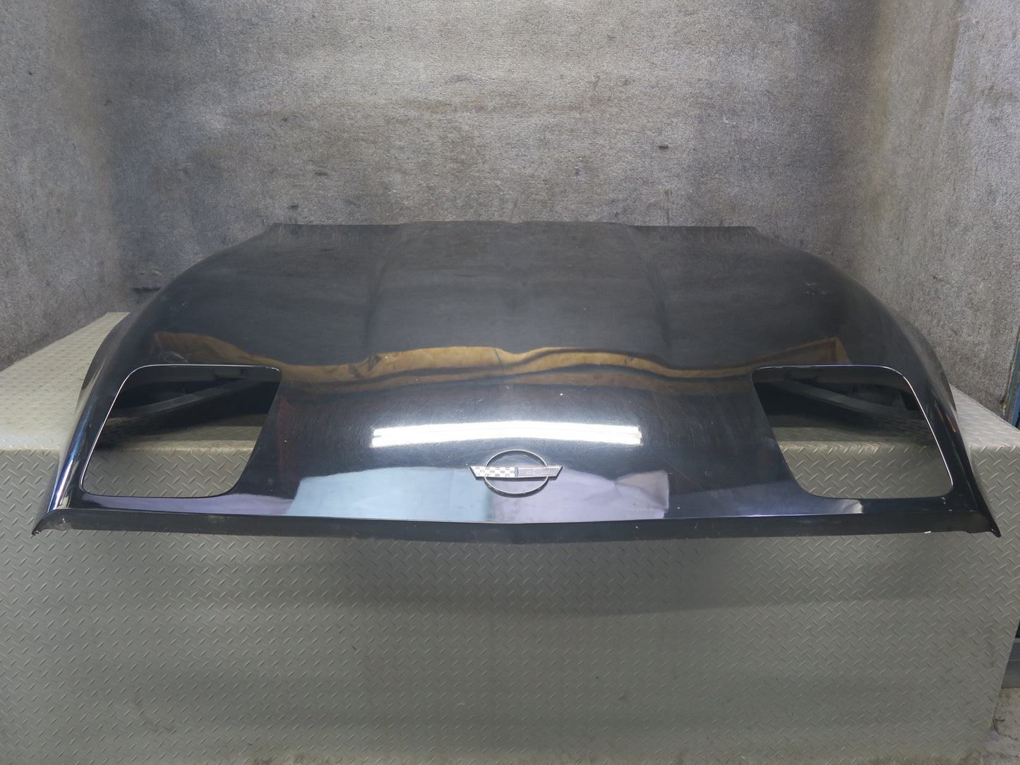 88-96 Chevrolet Corvette C4 Front Hood Bonnet Shell Panel Black OEM