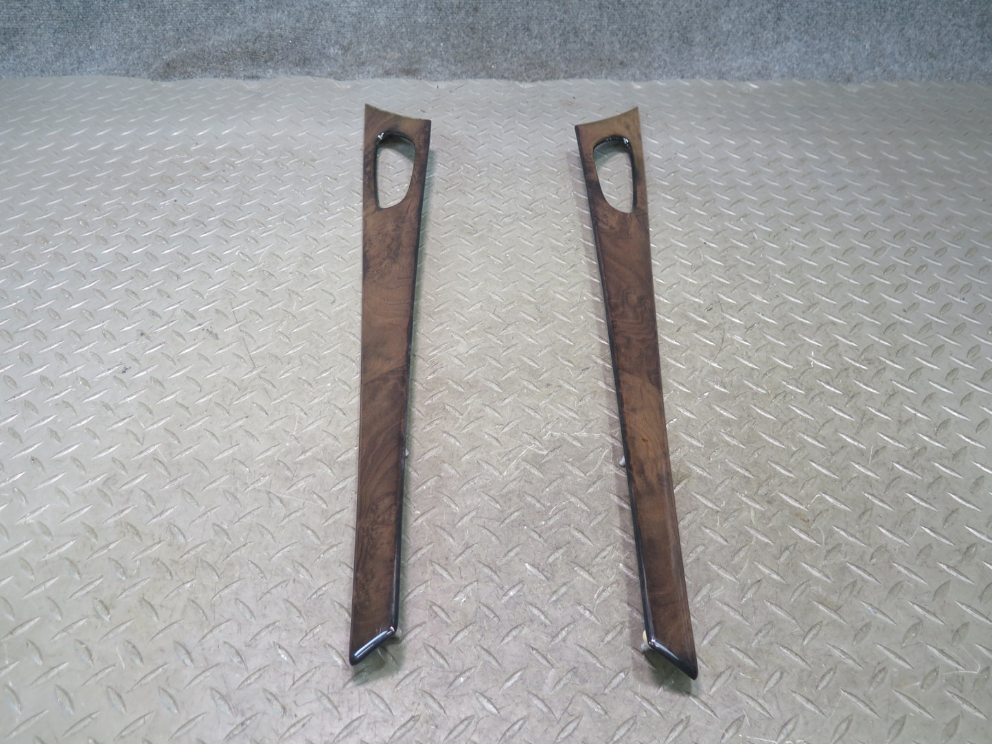03-06 Mercedes R230 SL55 AMG Set of 2 Front Door Wood Trim Panel Damaged