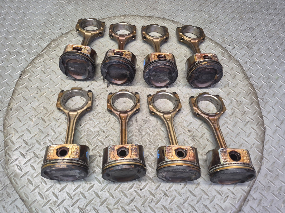 98-00 Lexus GS400 LS400 SC400 1UZFE Set of 8 Engine Piston Connecting Rod OEM