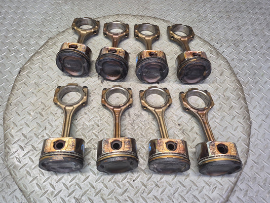 98-00 Lexus GS400 LS400 SC400 1UZFE Set of 8 Engine Piston Connecting Rod OEM