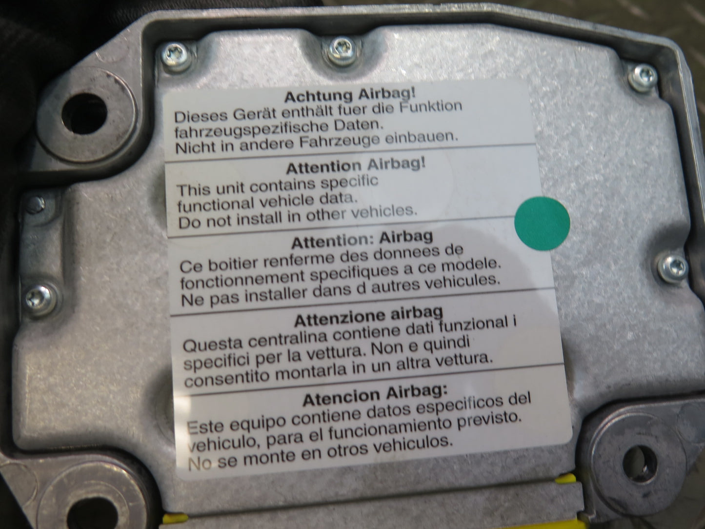 05-12 PORSCHE BOXTER 987 SRS AIRBAG CONTROL MODULE UNIT 99761821708 OEM