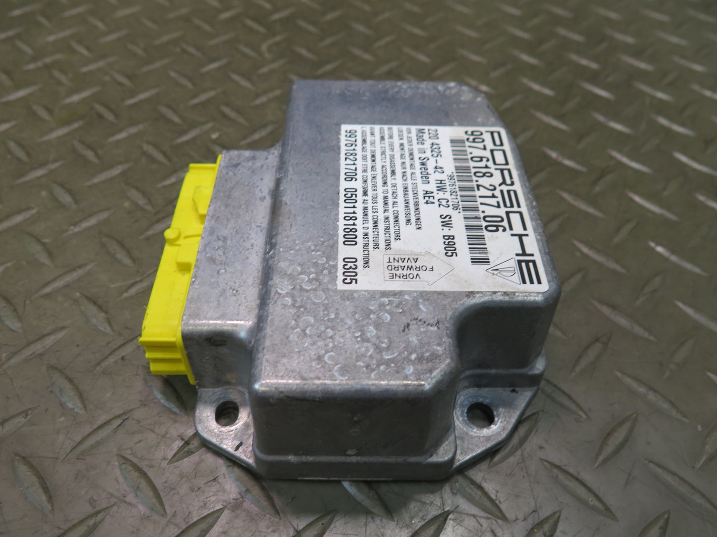 05-12 PORSCHE BOXTER 987 SRS AIRBAG CONTROL MODULE UNIT 99761821708 OEM
