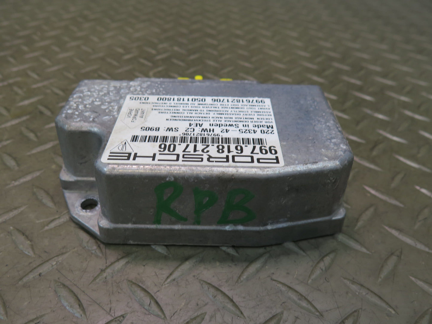 05-12 PORSCHE BOXTER 987 SRS AIRBAG CONTROL MODULE UNIT 99761821708 OEM