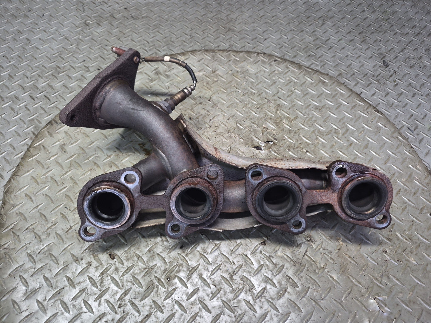 98-00 Lexus SC400 1UZFE Right Exhaust Manifold w Oxygen Sensor & Heat Shield OEM