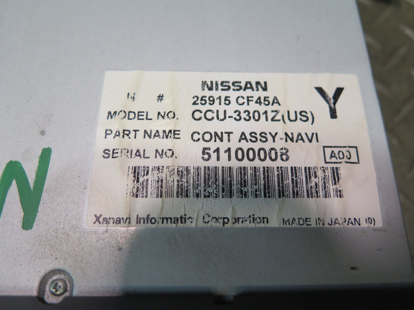 03-09 Nissan Z33 350Z GPS Navigation DVD Player 25915-CF45A OEM