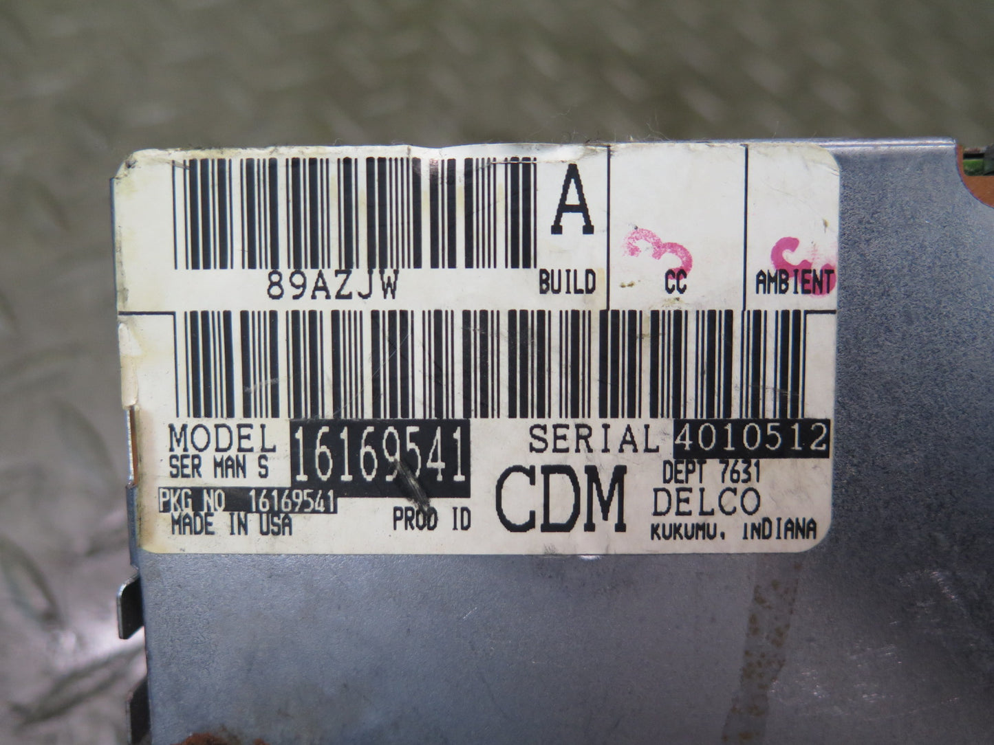 94-96 Chevrolet Corvette C4 Radio Receiver Control Module 16169541 OEM