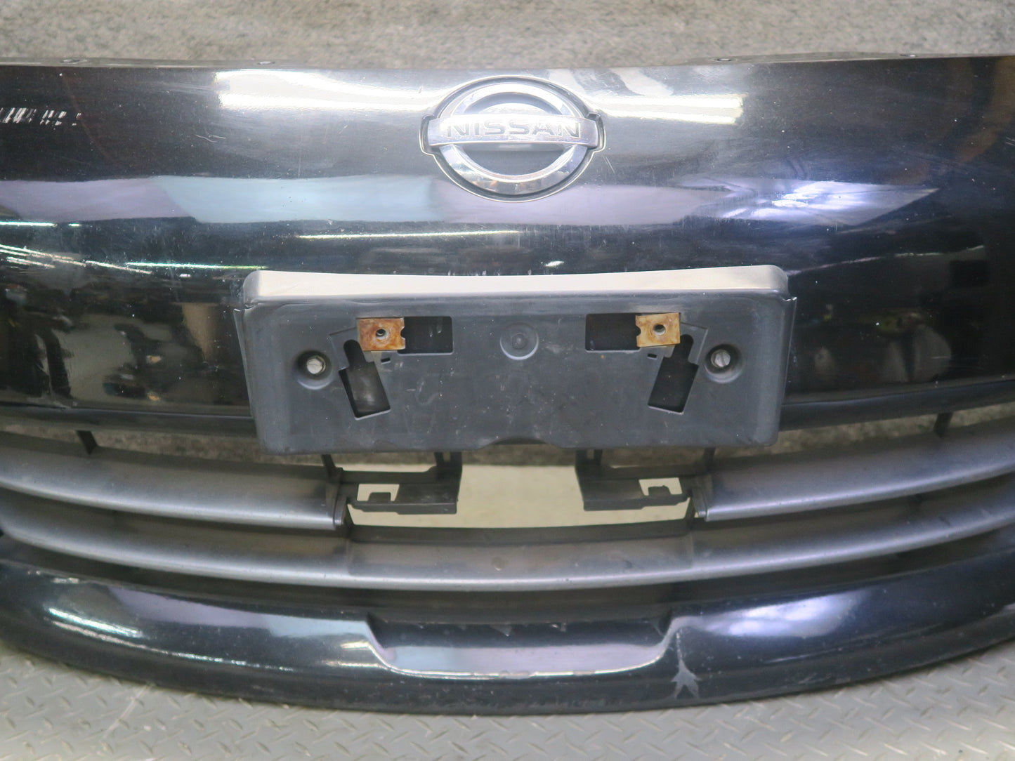 06-09 Nissan Z33 350Z Convertible Front Bumper Cover w Grille Black Damaged