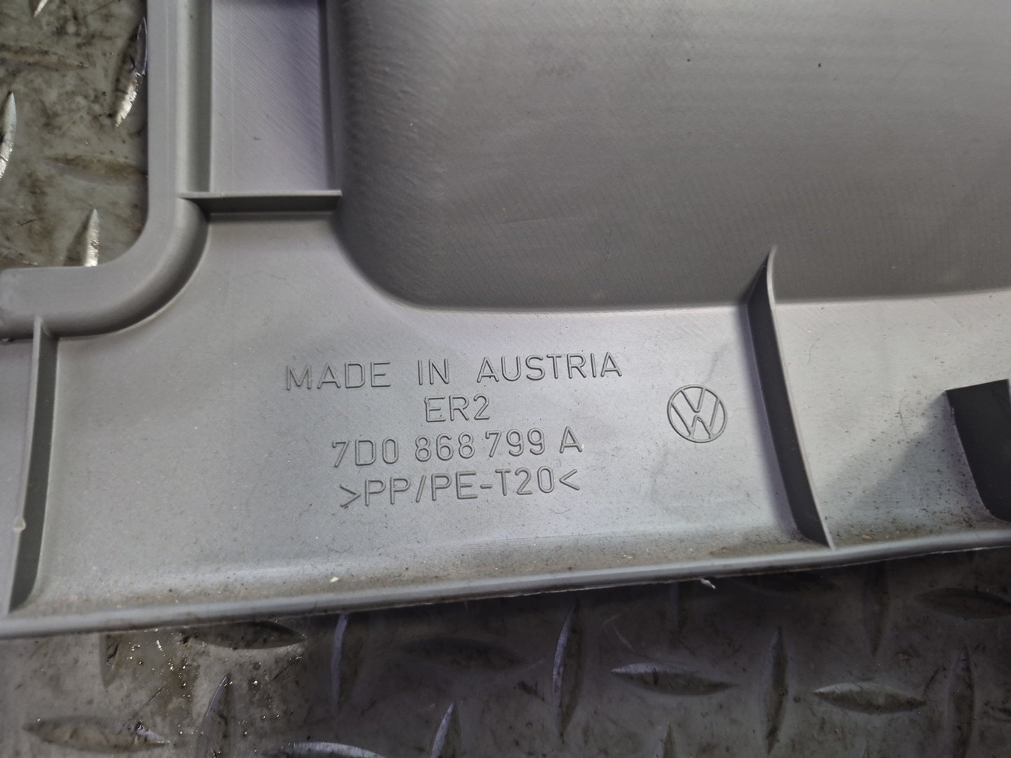 99-03 VW Eurovan T4 MV Rear Seat Lower Trim Cover Panel Access Bench Damaged