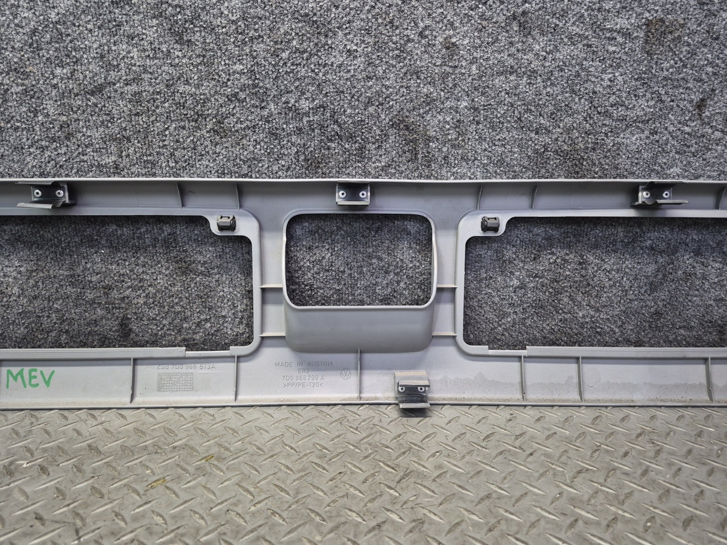 99-03 VW Eurovan T4 MV Rear Seat Lower Trim Cover Panel Access Bench Damaged