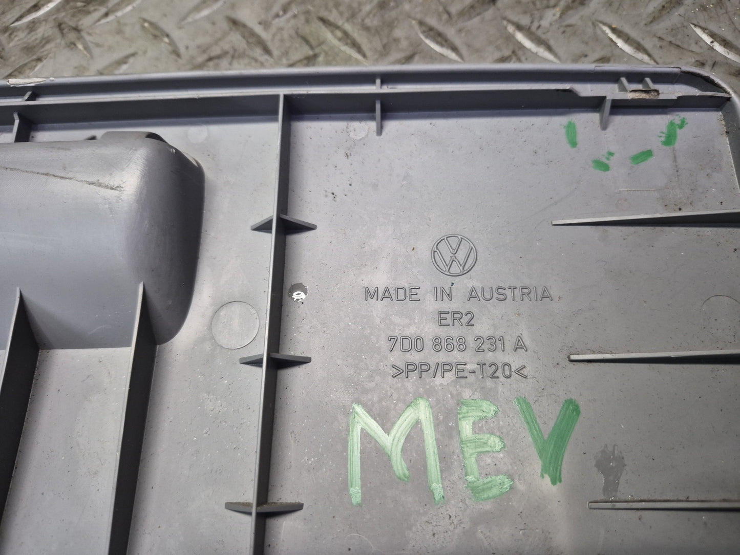 99-03 VW Eurovan T4 MV Rear Seat Lower Trim Cover Panel Access Bench Damaged