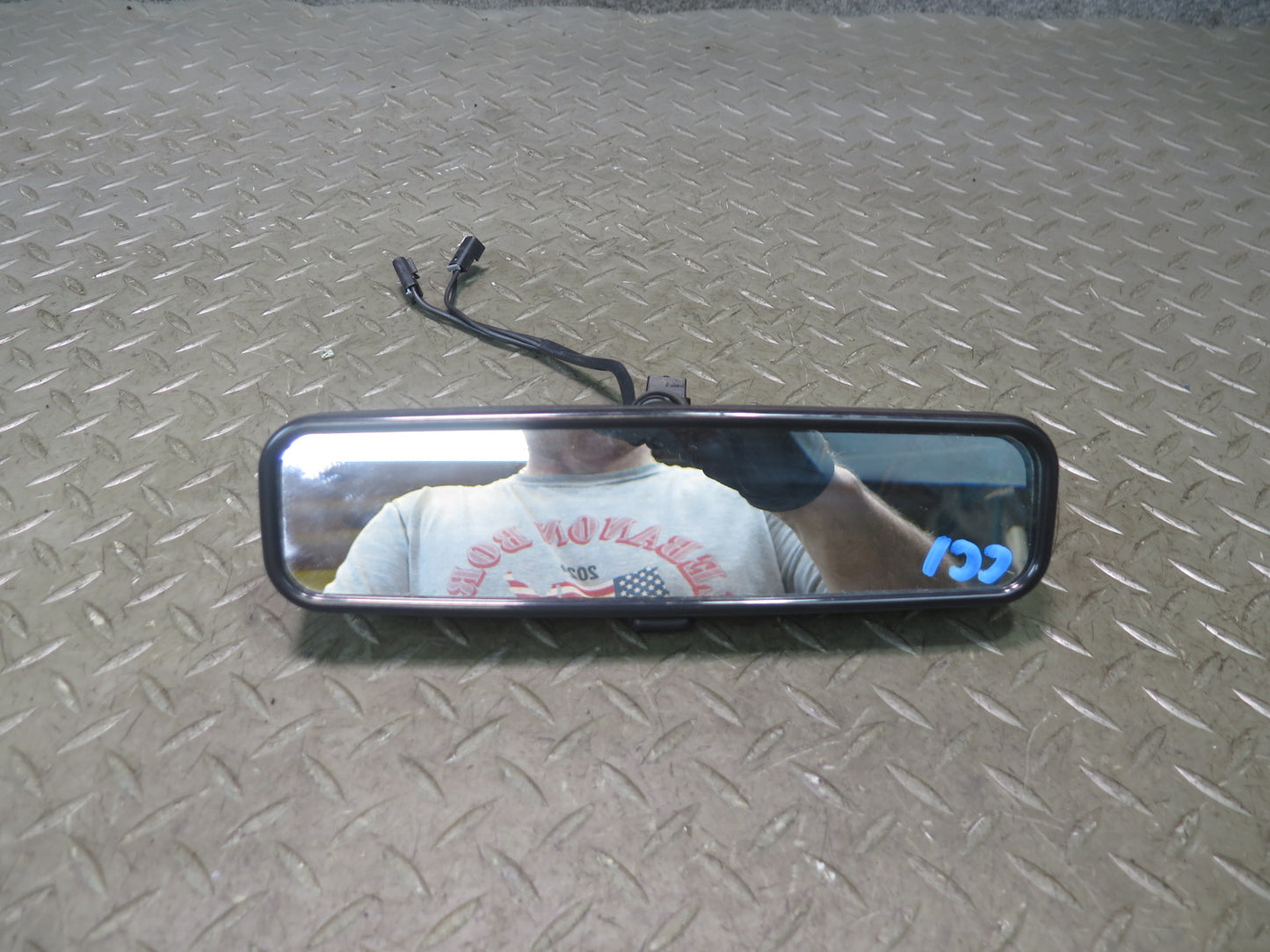 86-96 Chevrolet Corvette C4 Convert Manual Dimming Interior Rear View Mirror OEM