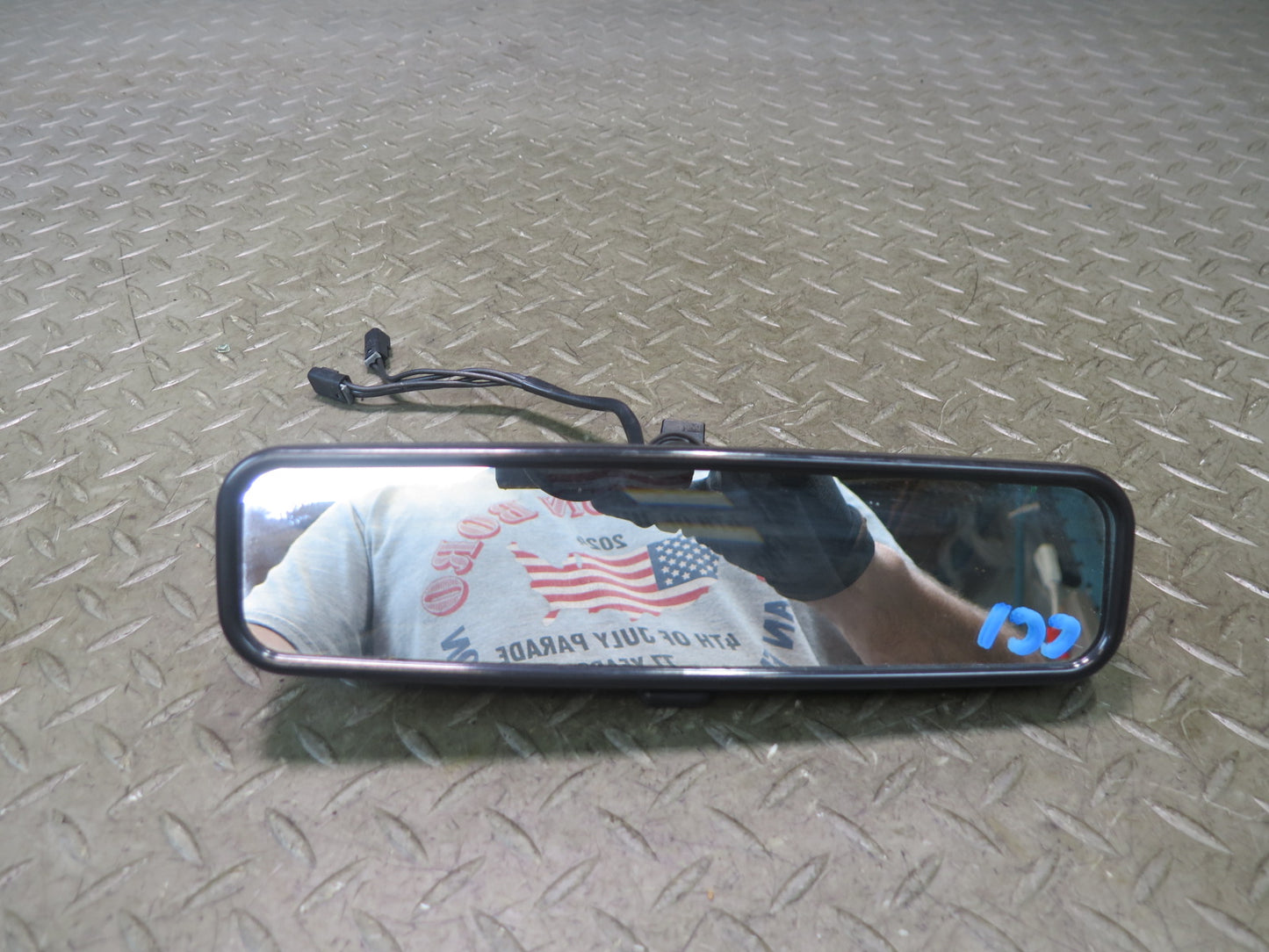 86-96 Chevrolet Corvette C4 Convert Manual Dimming Interior Rear View Mirror OEM