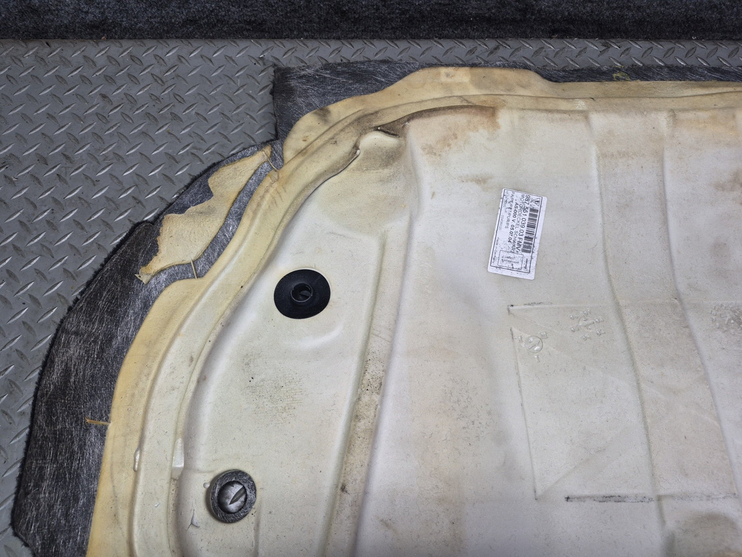 2005-2012 Porsche Boxster 987 Rear Engine Cover Carpet Trim Lining