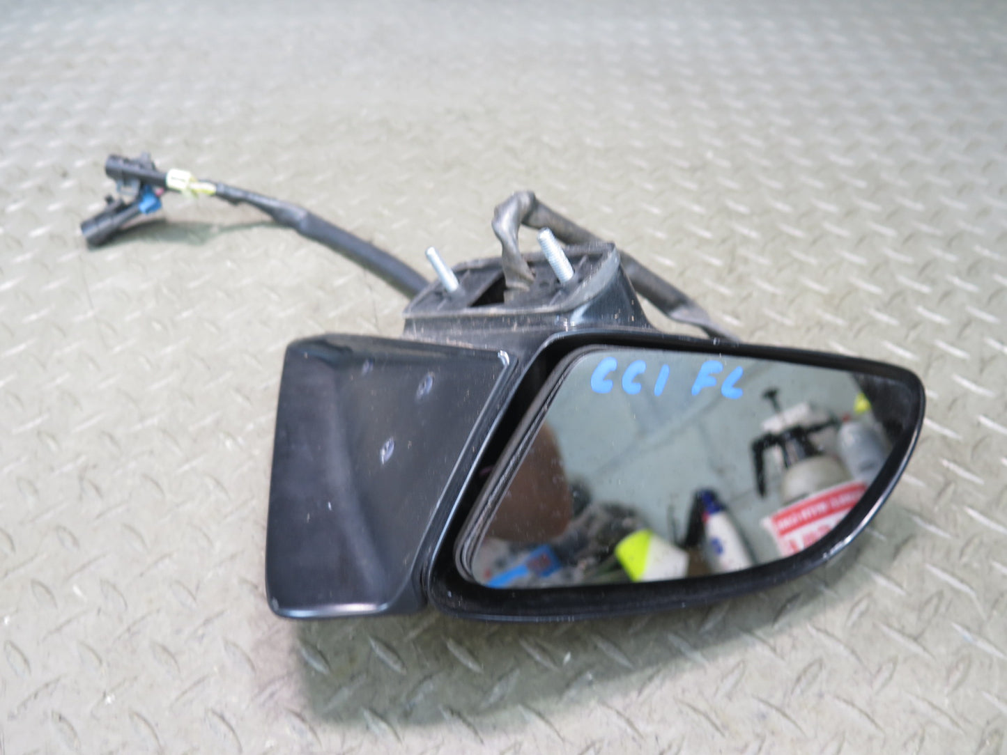 88-96 Chevrolet Corvette C4 Left Exterior Heated Side View Mirror Black OEM