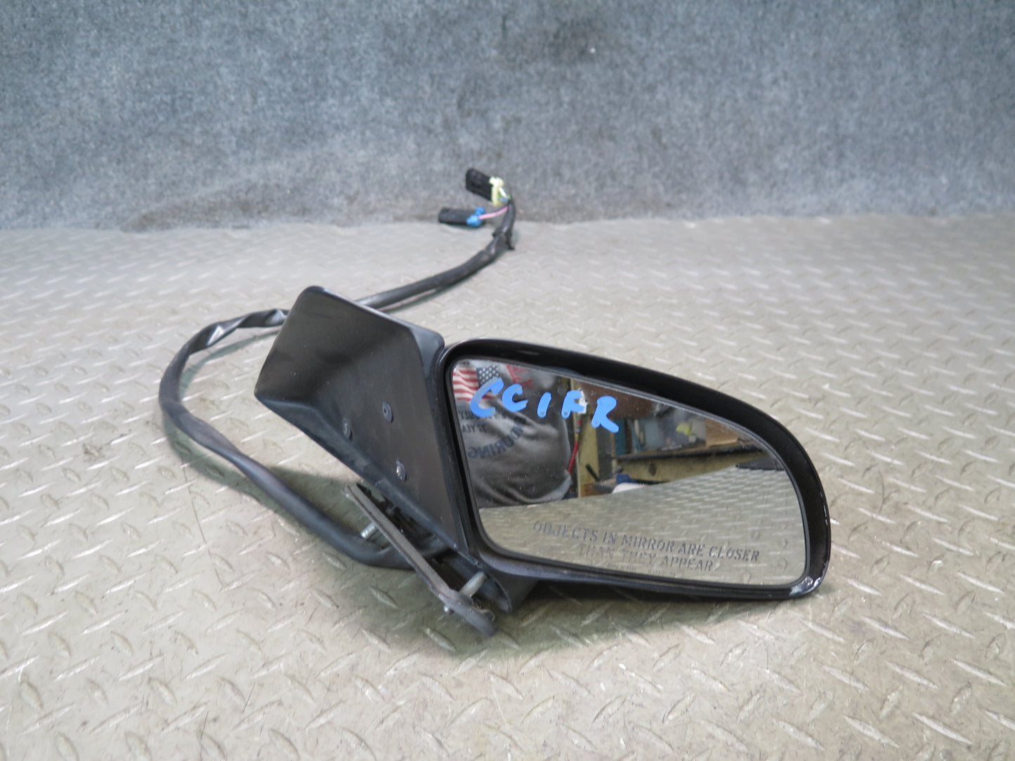88-96 Chevrolet Corvette C4 Right Exterior Heated Side View Mirror Black OEM