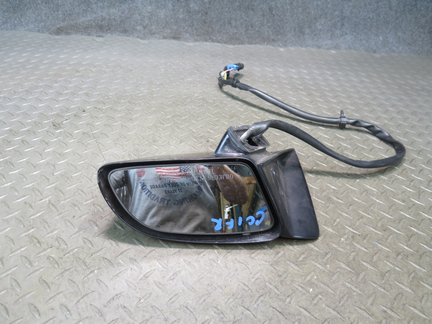 88-96 Chevrolet Corvette C4 Right Exterior Heated Side View Mirror Black OEM