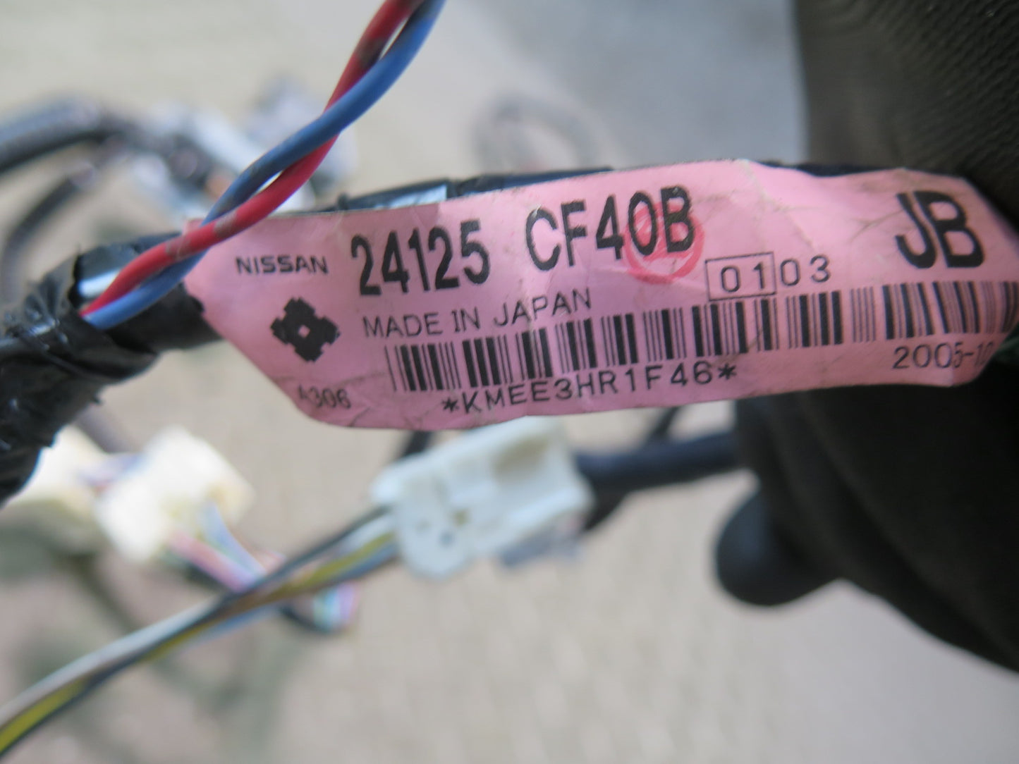 2006 Nissan Z33 350Z Set of 2 Left & Right Door Wire Wiring Harness OEM