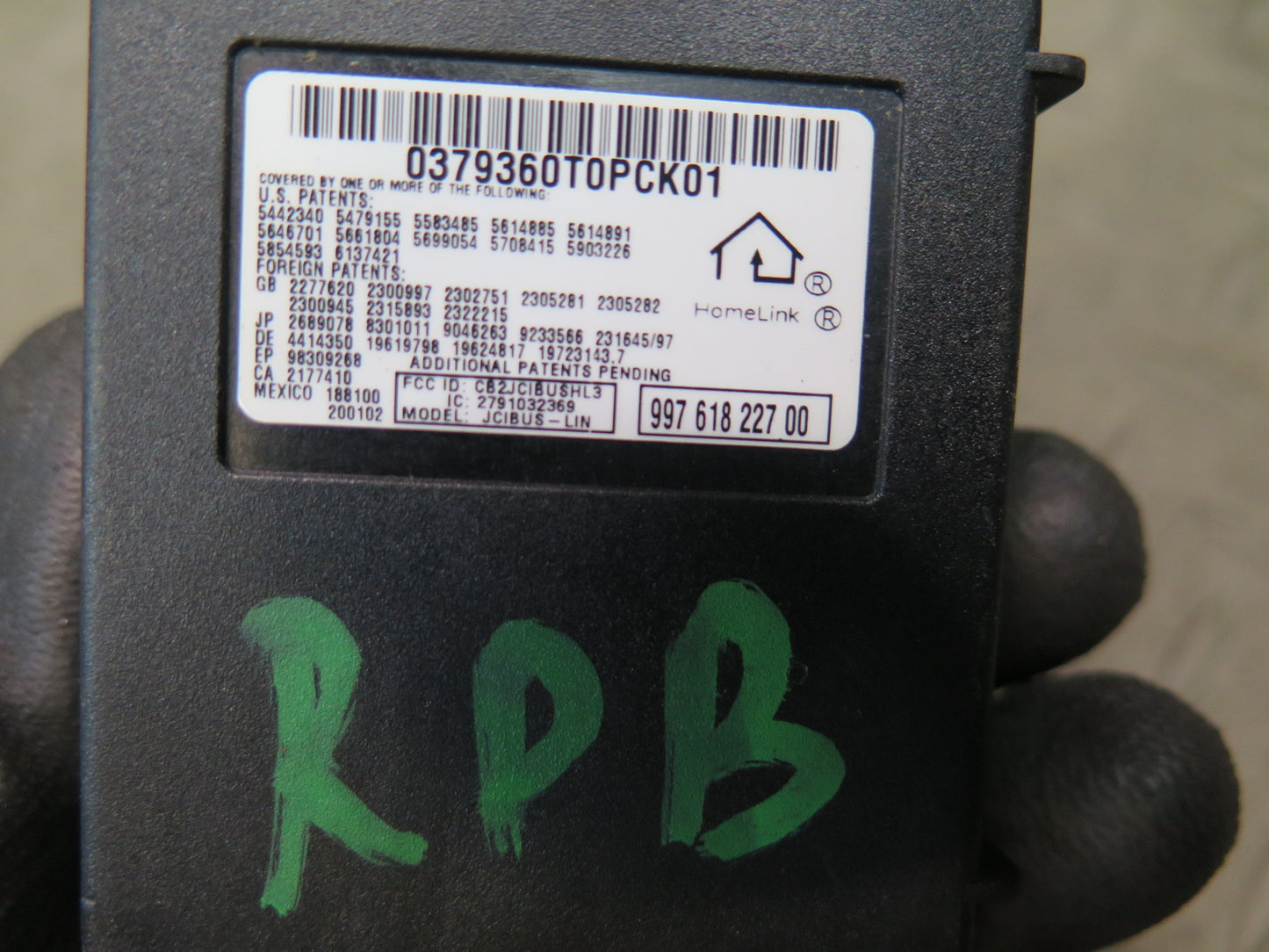 2005-2012 Porsche Boxster 987 Homelink Garage Opener Control Module Unit