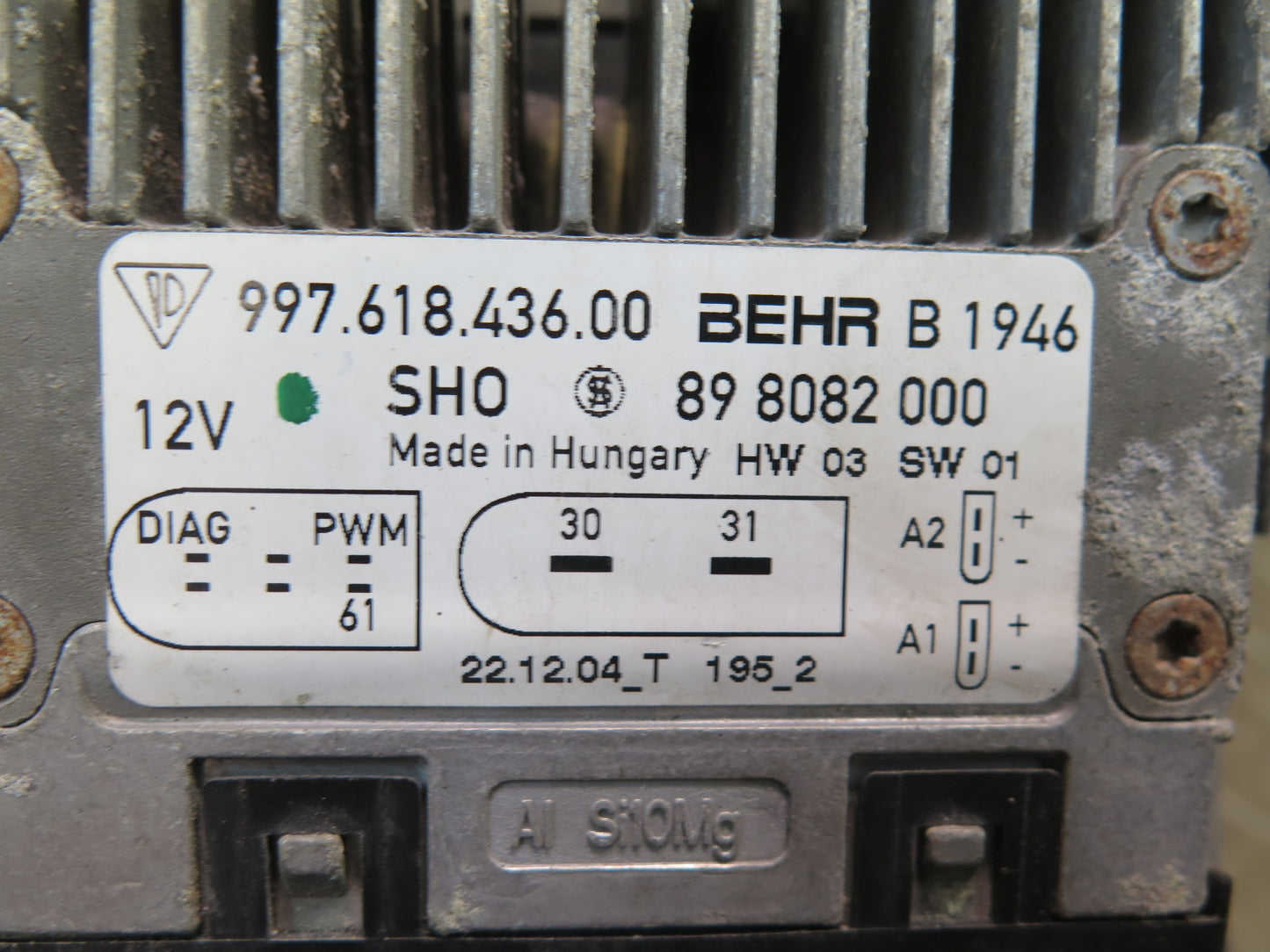 2005-2012 Porsche Boxster 987 Cooling Fan Control Module Unit