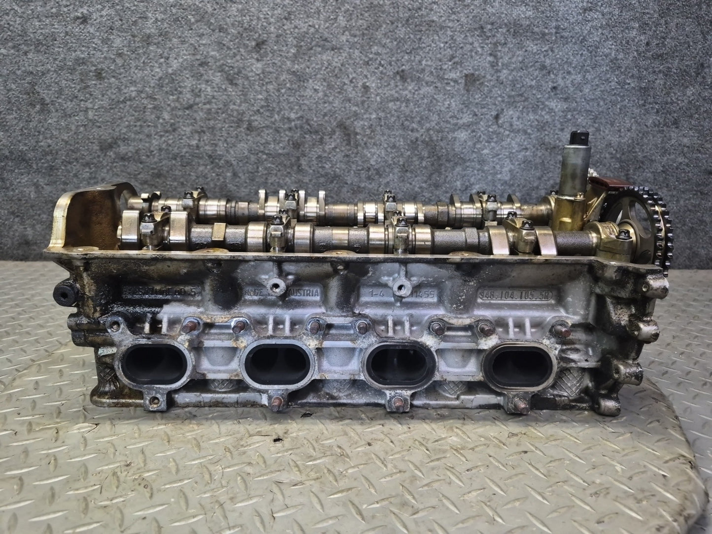 13-14 Porsche Cayenne 958 GTS 4.8L M48.02 Engine Right Cylinder Head w Camshafts