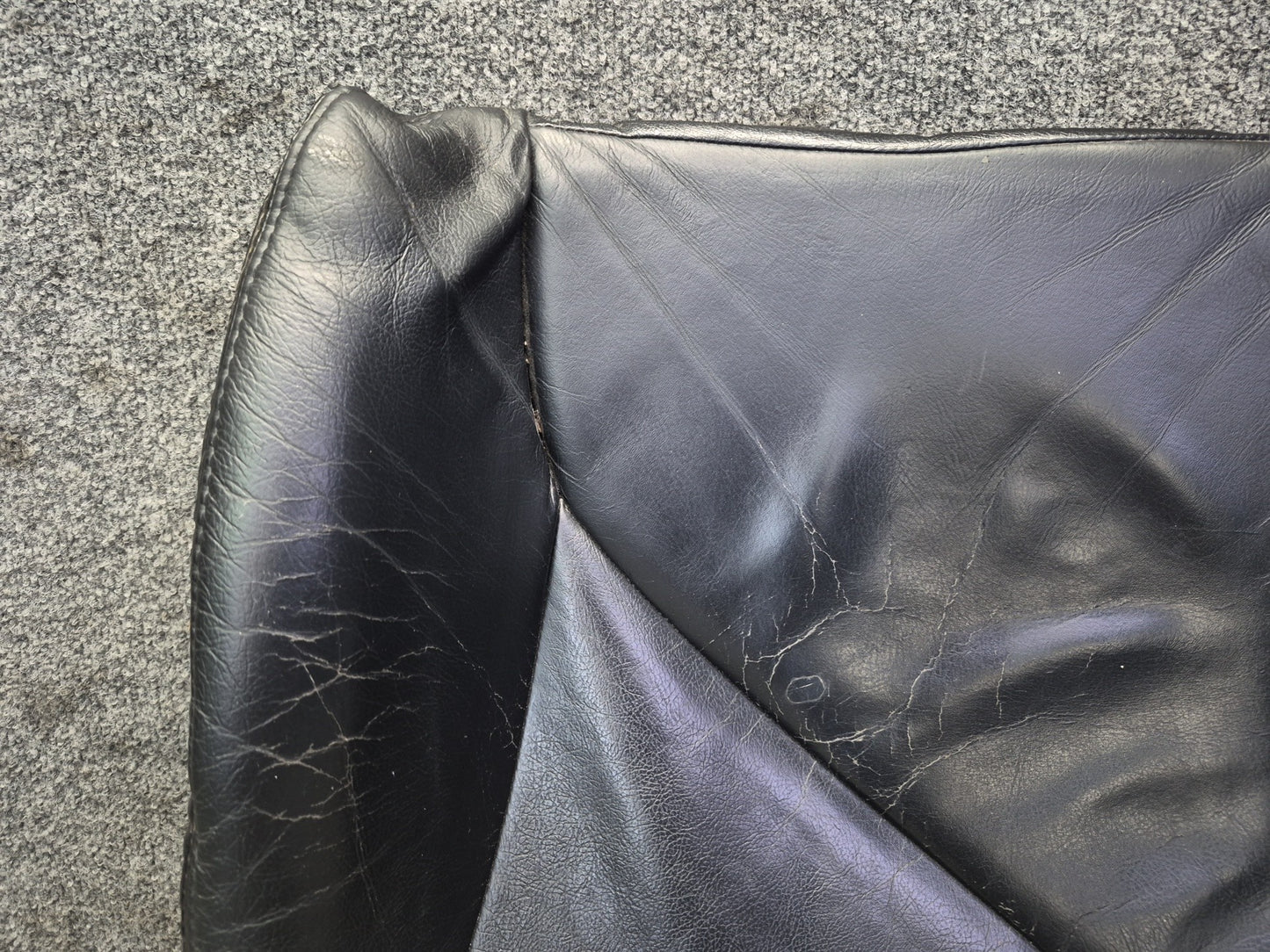 94-96 Chevrolet Corvette C4 Front Left Seat Lower Leather Cushion Black OEM