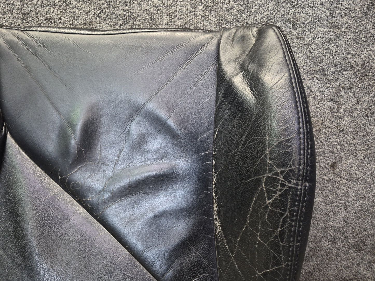 94-96 Chevrolet Corvette C4 Front Left Seat Lower Leather Cushion Black OEM