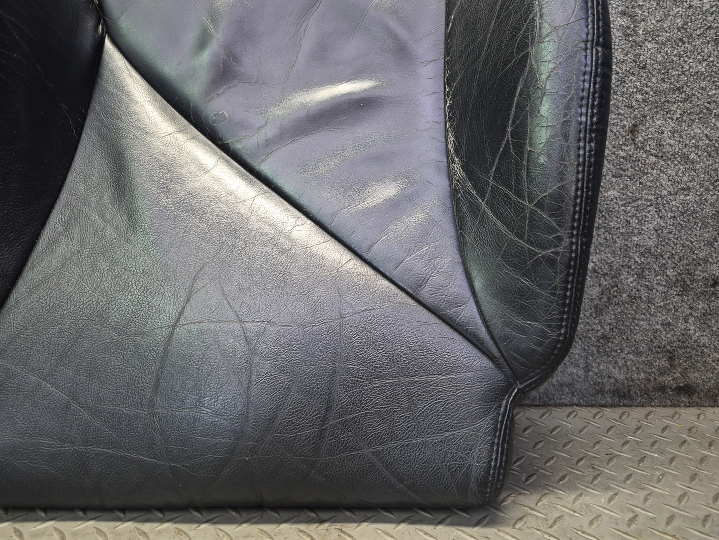 94-96 Chevrolet Corvette C4 Front Left Seat Lower Leather Cushion Black OEM