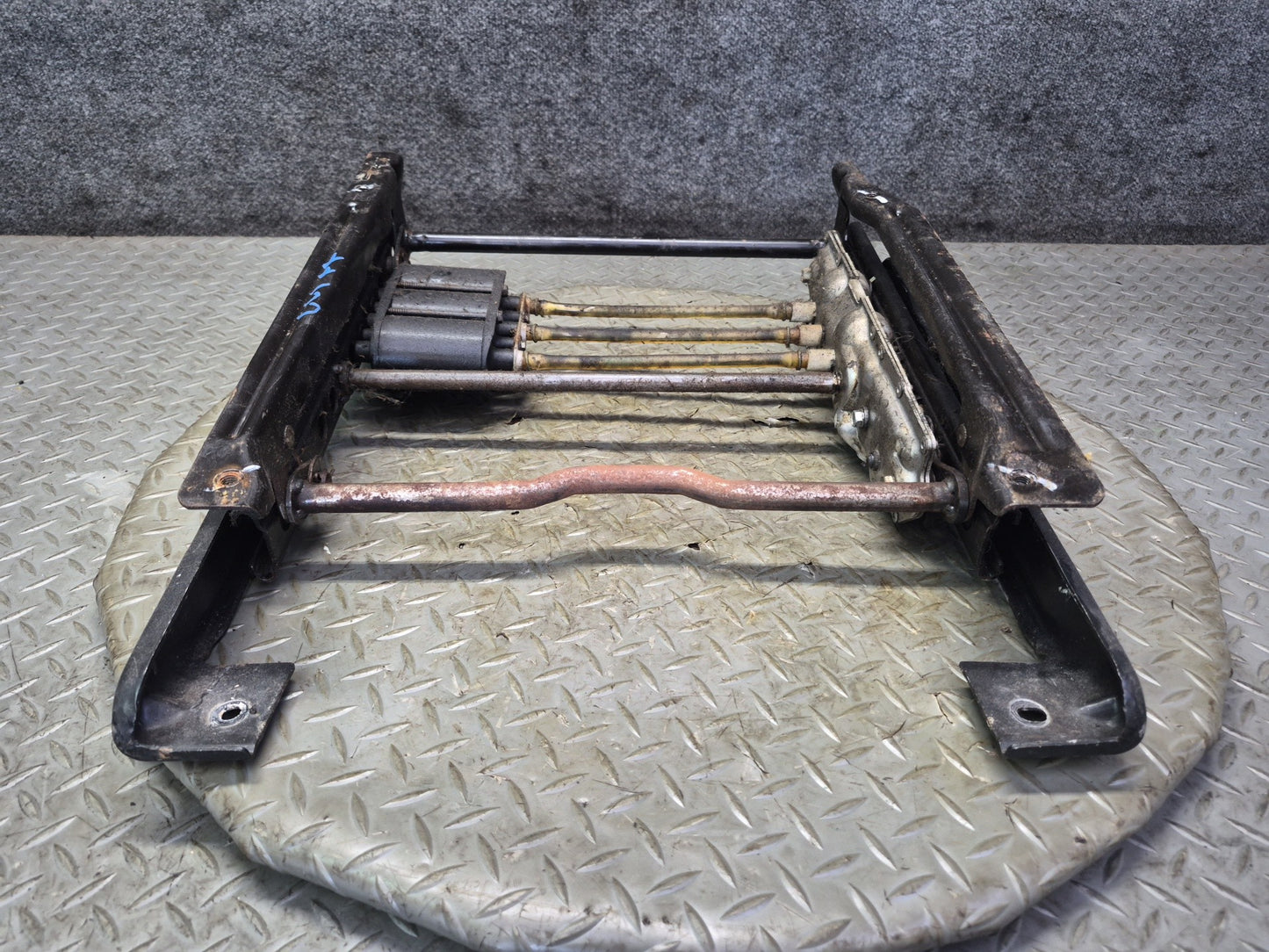 90-96 Chevrolet Corvette C4 Front Right Seat Lower Frame Track Rail w Motors OEM
