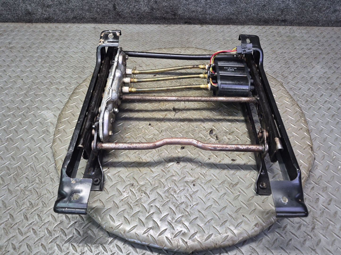 90-96 Chevrolet Corvette C4 Front Right Seat Lower Frame Track Rail w Motors OEM