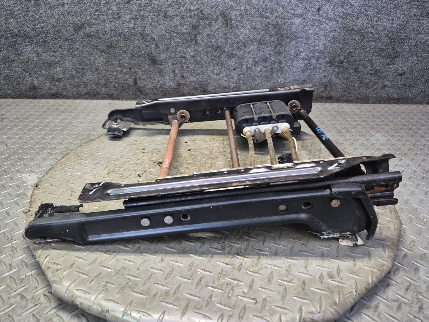90-96 Chevrolet Corvette C4 Front Left Seat Lower Frame Track Rail w Motors OEM