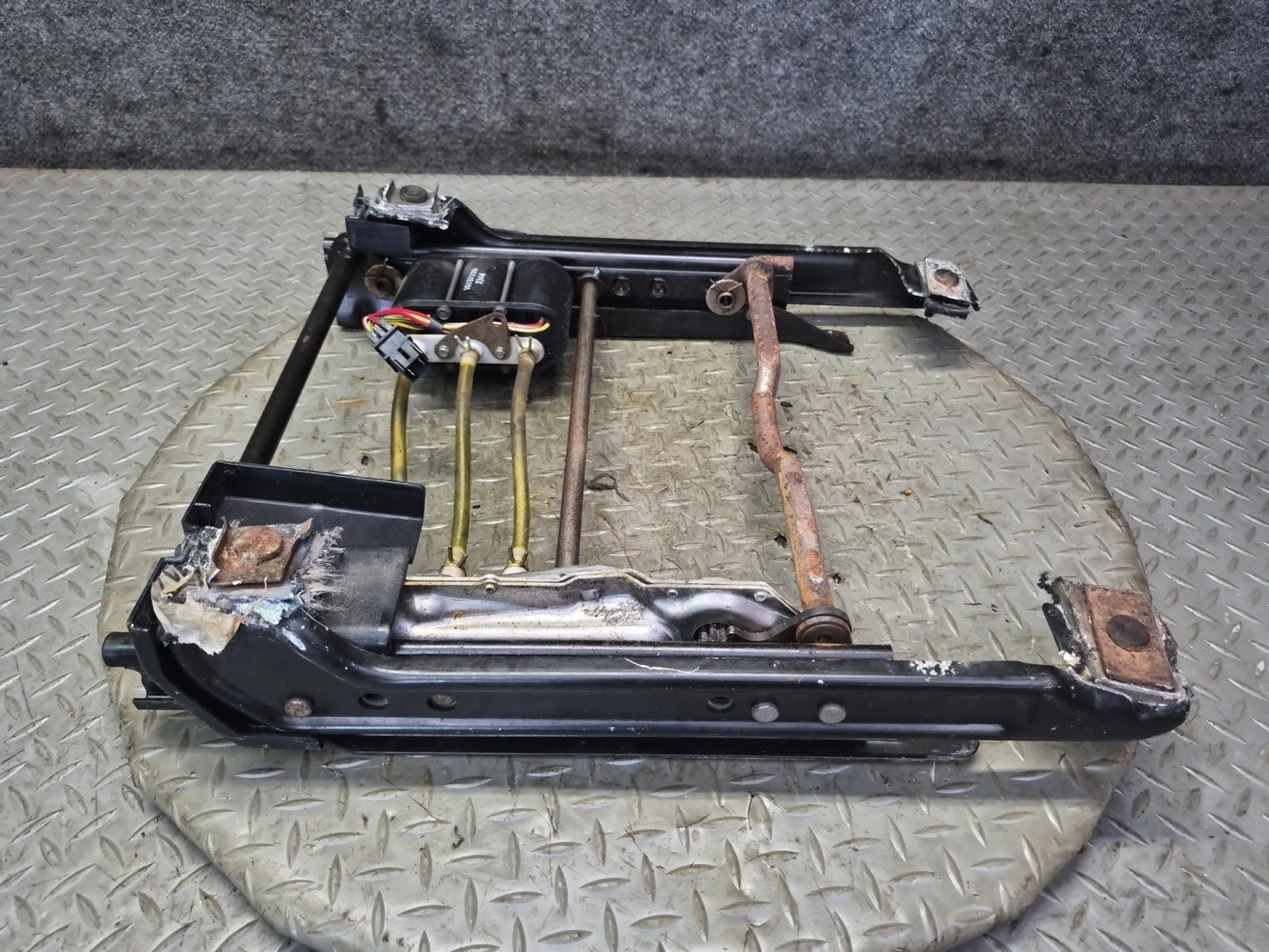 90-96 Chevrolet Corvette C4 Front Left Seat Lower Frame Track Rail w Motors OEM