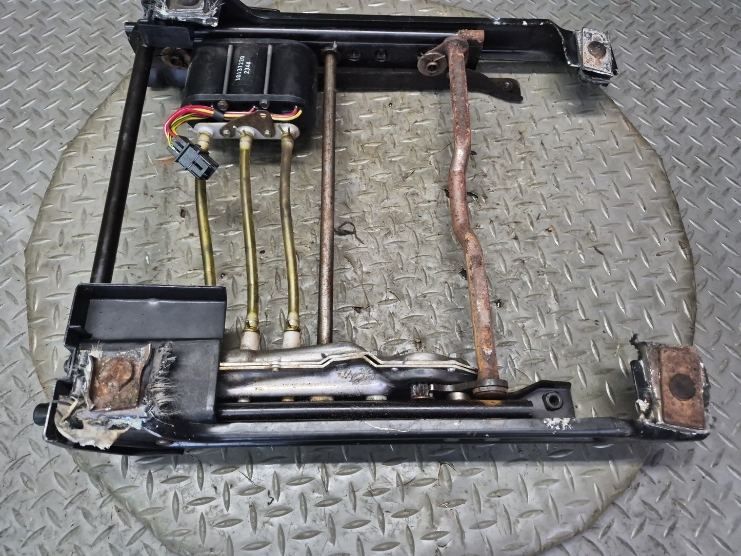 90-96 Chevrolet Corvette C4 Front Left Seat Lower Frame Track Rail w Motors OEM