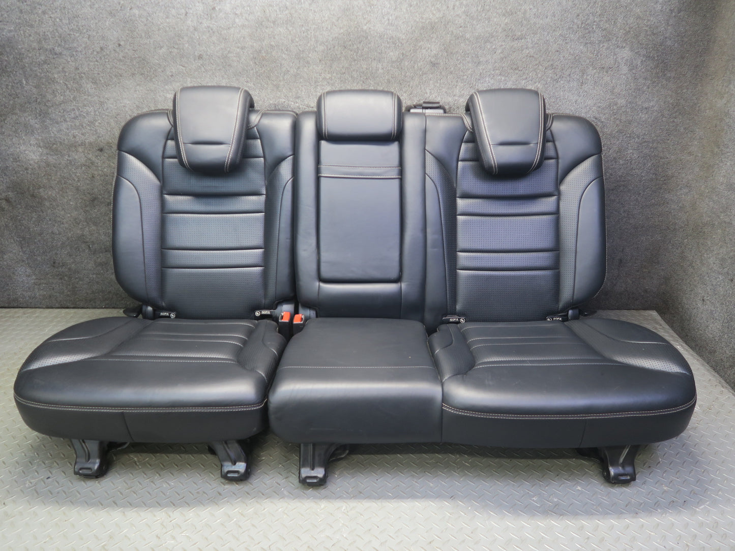 12-15 Mercedes W166 ML AMG Front & Rear Leather Sport Seat Black Anthracite Set