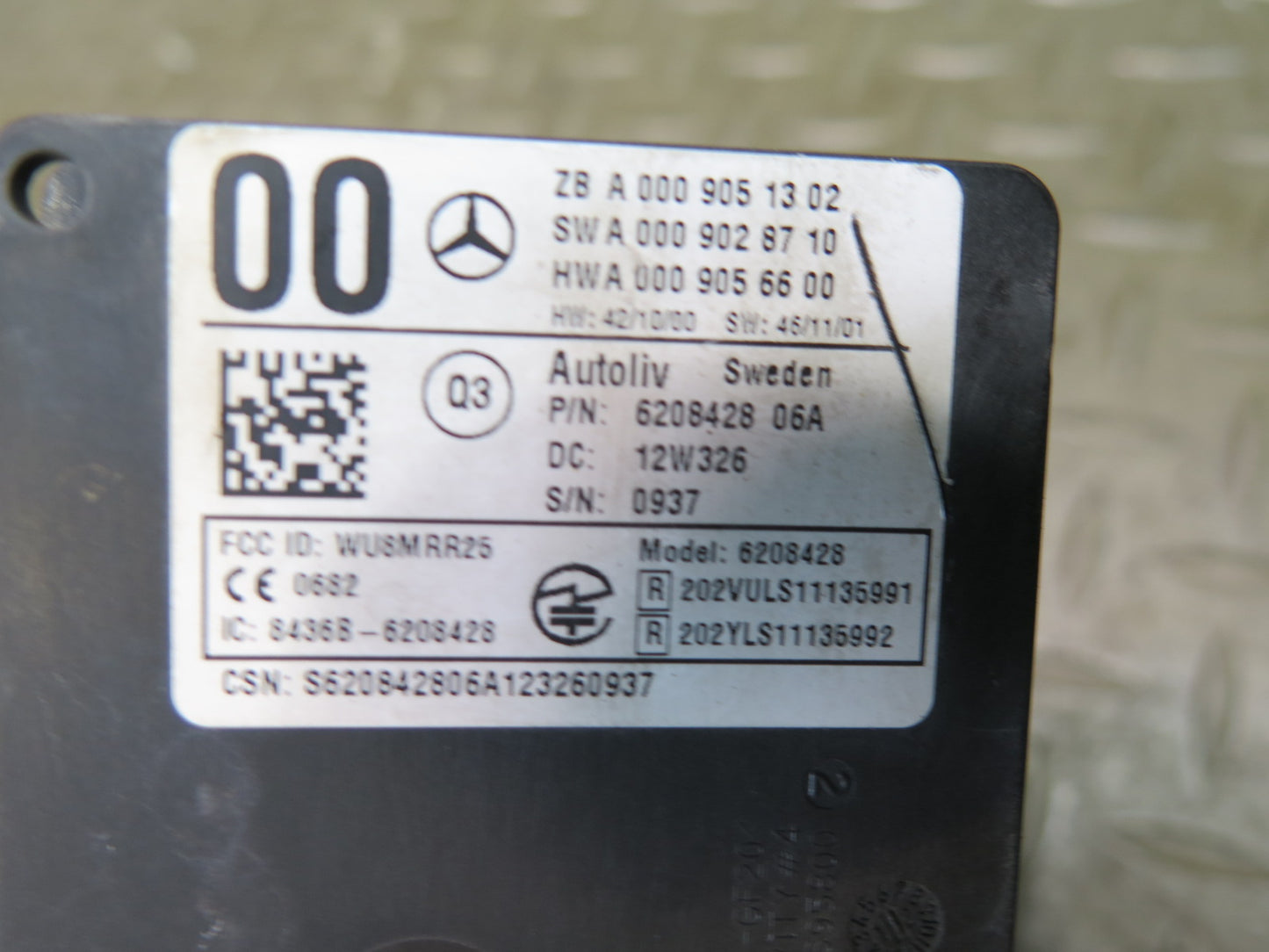 2012-2015 Mercedes X166 W166 Ml-class Blind Spot Distance Radar Sensor Module