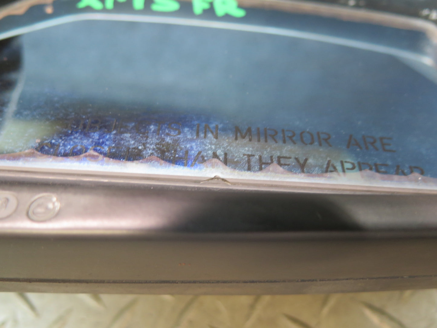 86-91 Mercedes W126 Right Door Exterior Side View Mirror Glass Discoloration