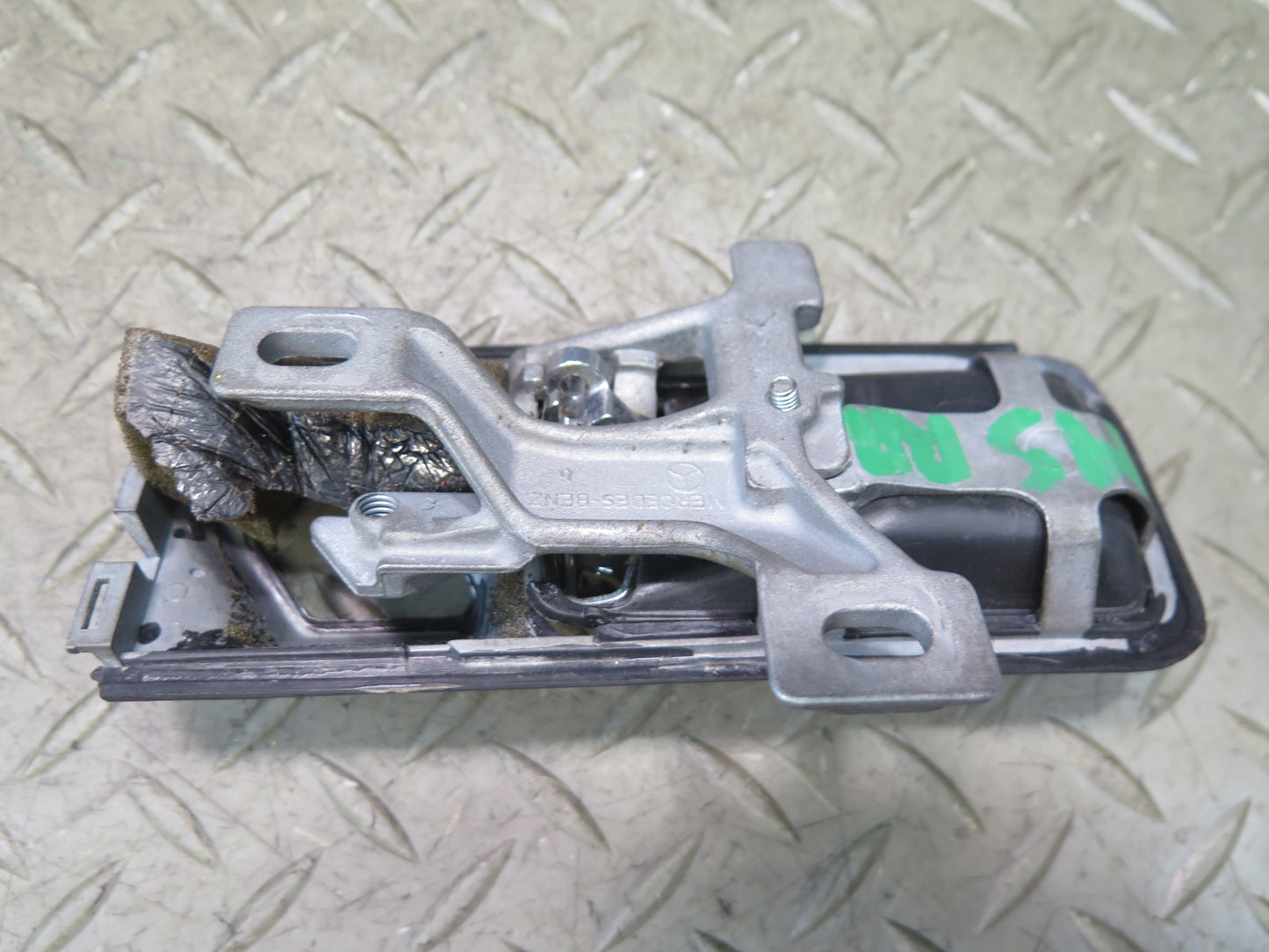 86-91 Mercedes W126 560SEL Rear Right Door Interior Pull Handle w Trim Damaged