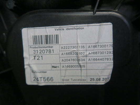 2012-2019 Mercedes W166 GLE ML Rear Left  Door Shell Panel w Glass