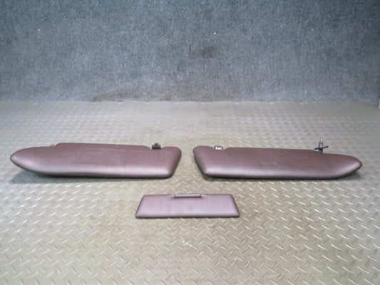 86-91 Mercedes W126 560SEL Sedan Set of 3 Front Left Center Right Sun Visor Dmgd