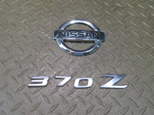 09-20 Nissan Z34 370Z Rear Trunk Lid Emblem Badge Logo Set OEM