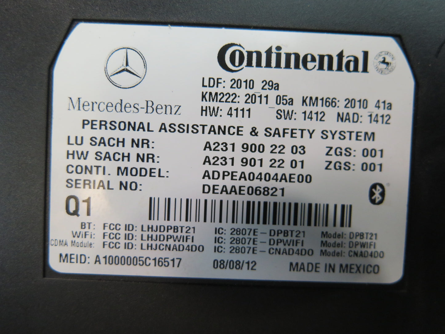 2012-2015 Mercedes X166 W166 Ml-class Communication Voice Control Module Unit