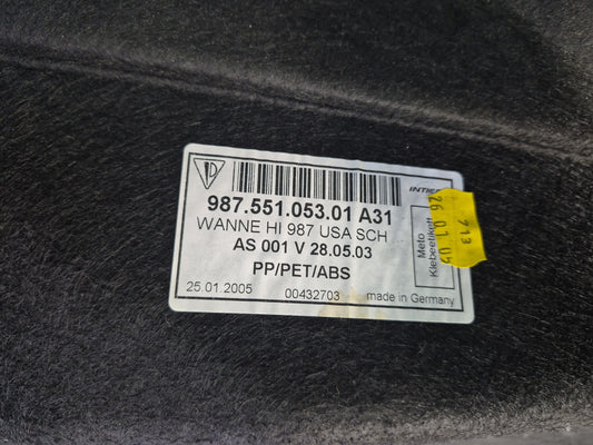 2005-2012 Porsche Boxster 987 Front Trunk Storage Compartment Carpet Trim