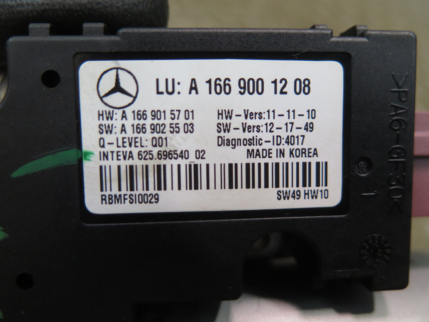 2012-2019 Mercedes X166 W166 ML GLE Upper Sunroof Power Motor Drive Unit