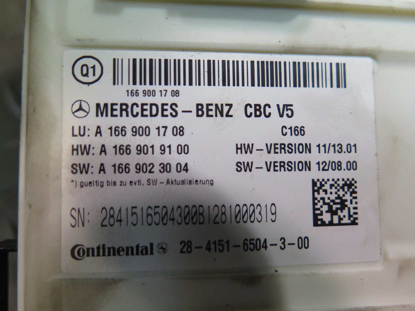 2012-2015 Mercedes X166 W166 Ml-class Front SAM Signal Acquisition Module