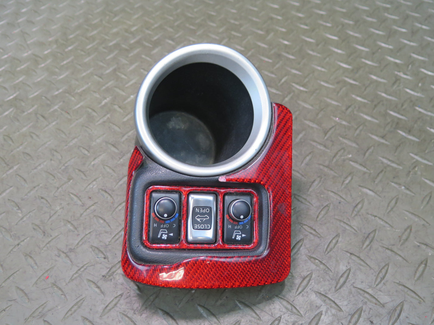 10-19 Nissan 370Z Z34 Convertible CUP Holder w Roof & Seat Vent Switch OEM