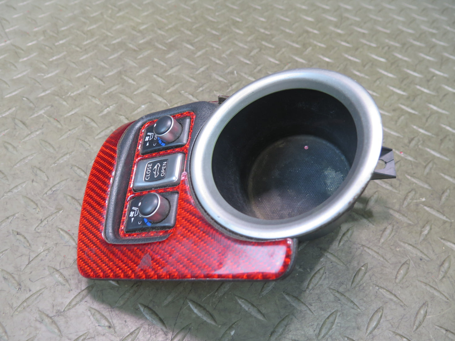 10-19 Nissan 370Z Z34 Convertible CUP Holder w Roof & Seat Vent Switch OEM