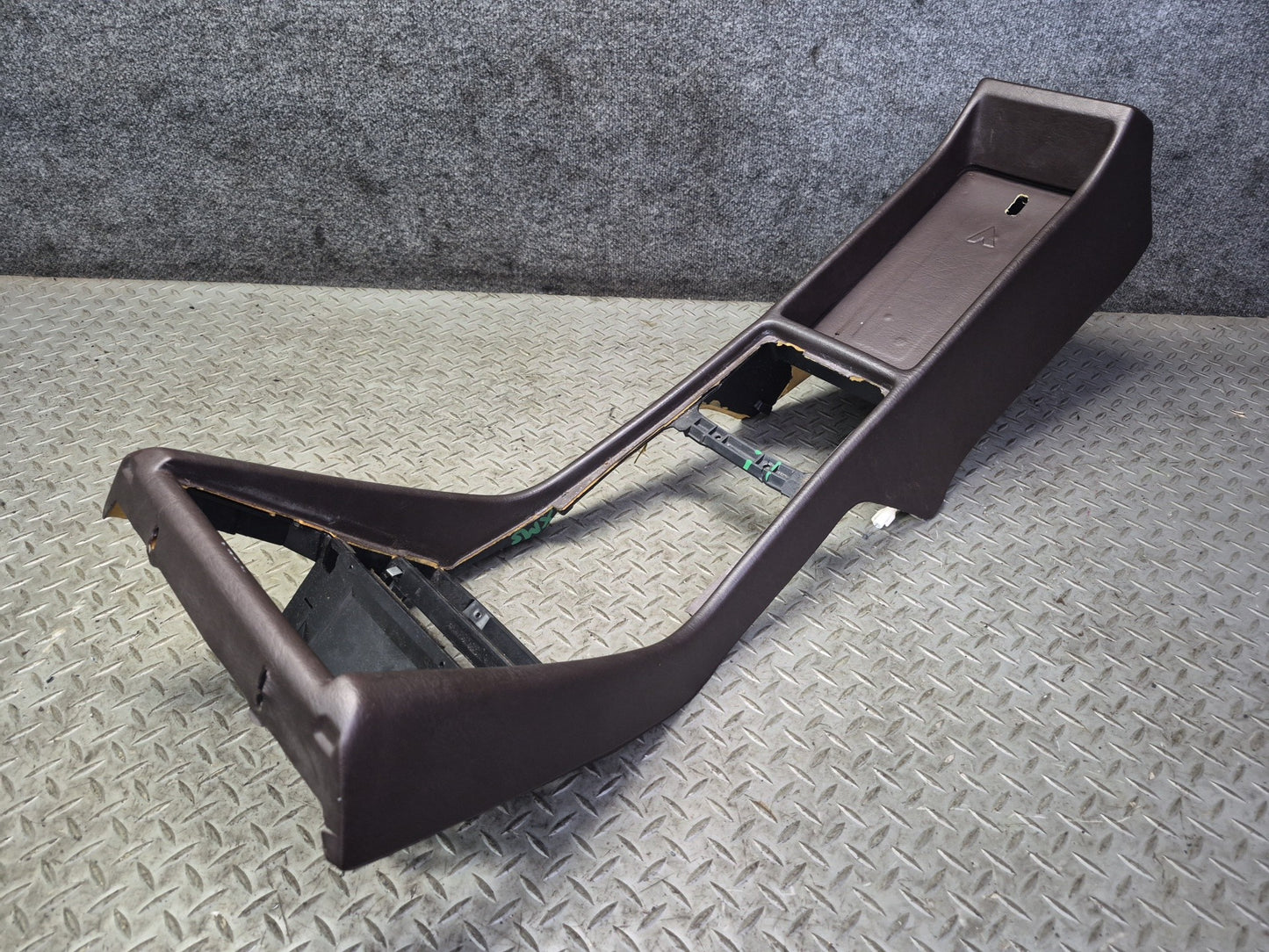 86-91 Mercedes W126 560SEL Center Console Trim Cover Panel Brasil Damaged
