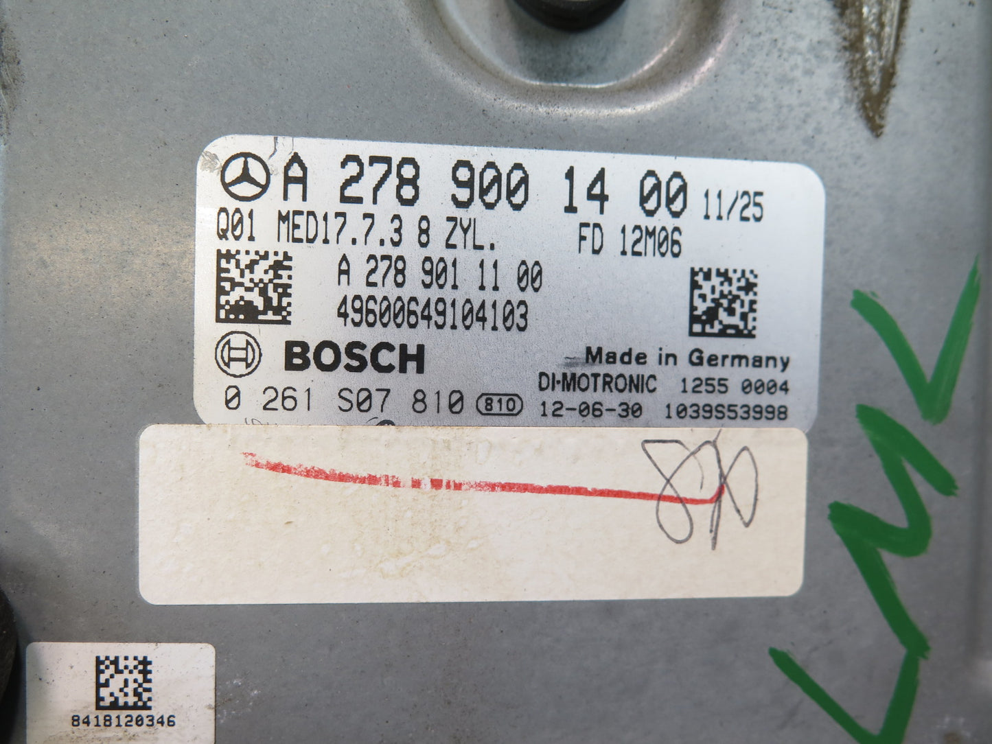 2013 Mercedes W166 ML63 M157 157.982 ECU ECM TCU TCM Ignition Glove Lock KEY Set