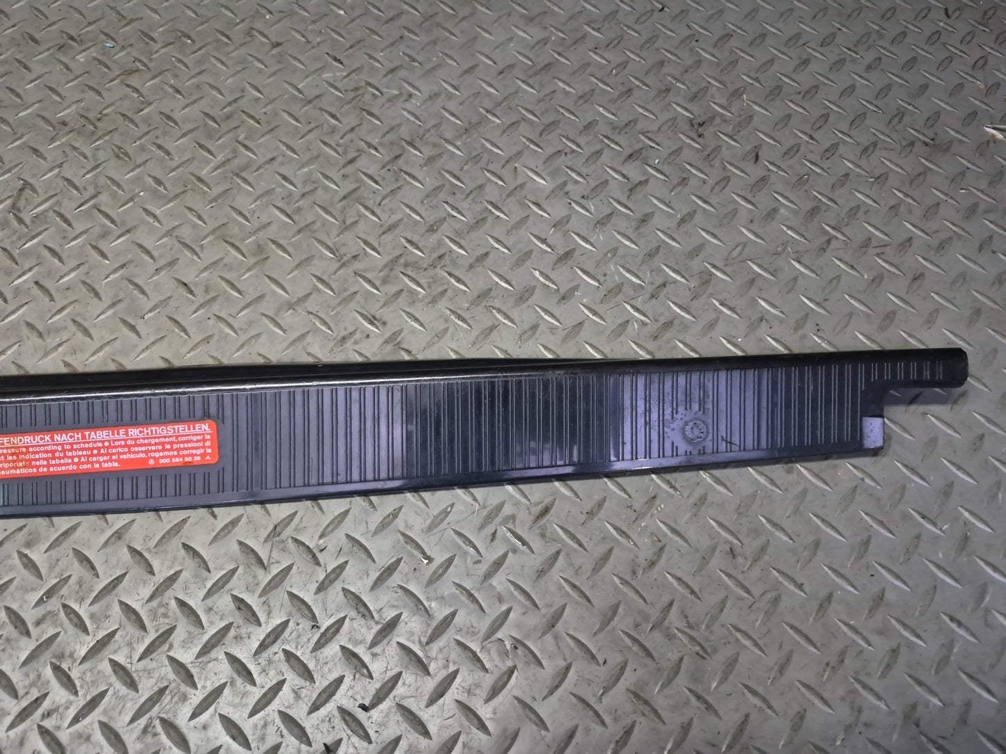 86-91 Mercedes W126 560SEL Rear Trunk Scuff Plate Trim Panel 1266981189 OEM